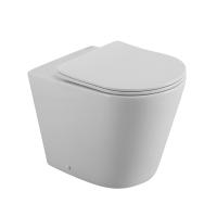 Унитаз приставной безободковый с сиденьем BelBagno FLAY-R BB1003CBR/SC