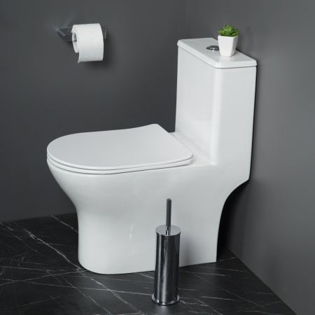 Унитаз-моноблок с сиденьем BelBagno LOUNGE BB8618CPR-MN/SC