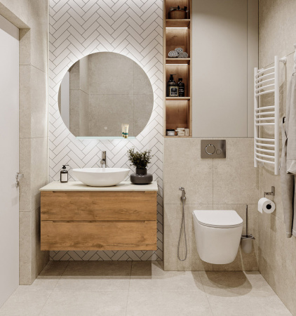 Тумба со столешницей подвесная BelBagno ETNA 100  Rovere Nature