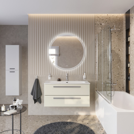 Тумба с раковиной подвесная CEZARES ECO-CER-N 100 Альпака Брашированная, раковина белая CZR-8073-100 Тумба с раковиной подвесная CEZARES ECO-CER-N 100 Альпака Брашированная, раковина белая CZR-8073-100