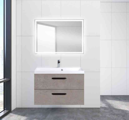 AURORA База под раковину подвесная с двумя выкатными ящиками, Cemento Pallido, 800x450x500, AURORA-800-2C-SO-CP