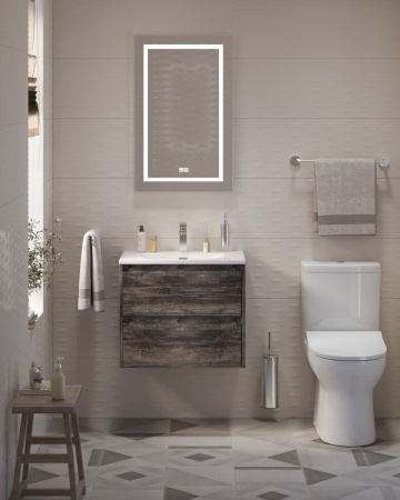 Тумба с раковиной подвесная BelBagno KRAFT 39 70 Pino Pasadena, раковина белая BB-8099-3-70