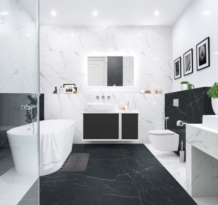 Тумба со столешницей подвесная CEZARES BELLAGIO 106 Grafite