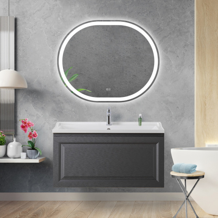 Тумба с раковиной подвесная CEZARES GIUBILEO-N 100 Титан, раковина белая