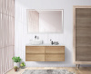 Тумба со столешницей подвесная BelBagno KRAFT 120 Rovere Nebrasca Nature, раковина слева Тумба со столешницей подвесная BelBagno KRAFT 120 Rovere Nebrasca Nature, раковина слева