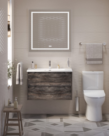 Тумба с раковиной подвесная BelBagno KRAFT 39 80 Pino Pasadena, раковина белая BB-8099-3-80
