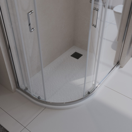 Душевой поддон из искусственного мрамора в комплекте с сифоном BelBagno UNO TRAY-MR-UNO-RH-120/80-550-35-W-R-NO