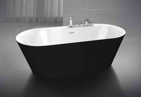 Акриловая ванна BelBagno BB14-NERO/BIA