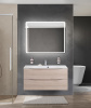 Тумба с раковиной подвесная BelBagno MARINO 100 Rovere Grigio, раковина белая BB1000/450-LV-MR-FT