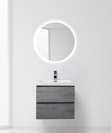 Тумба с раковиной подвесная BelBagno LUCE 60 Stucco Cemento, раковина белая