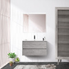 Тумба с раковиной подвесная BelBagno KRAFT 60 Cemento Grigio, раковина белая