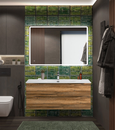 Тумба с раковиной подвесная BelBagno MARINO-CER-N 120 Rovere Rustico, раковина белая Тумба с раковиной подвесная BelBagno MARINO-CER-N 120 Rovere Rustico, раковина белая