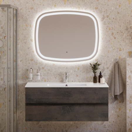 Тумба с раковиной подвесная CEZARES MOLVENO 46 120 Ossido, раковина белая CZR-8002-120 Тумба с раковиной подвесная CEZARES MOLVENO 46 120 Ossido, раковина белая CZR-8002-120