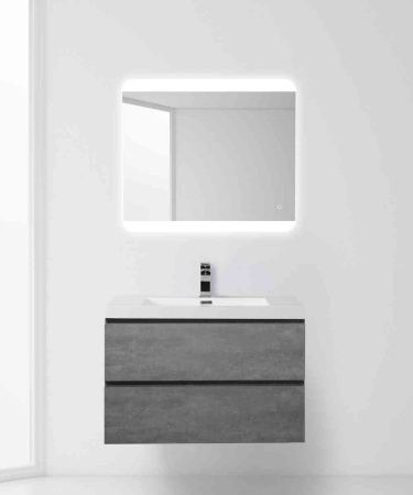 База под раковину подвесная BelBagno LUCE-800-2C-SO-SCM Stucco Cemento