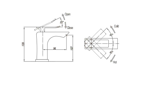 TICINO TIC-LVM-CRM Смеситель на раковину_001