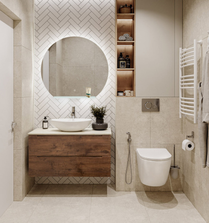 Тумба со столешницей подвесная BelBagno ETNA 100 Rovere Moro