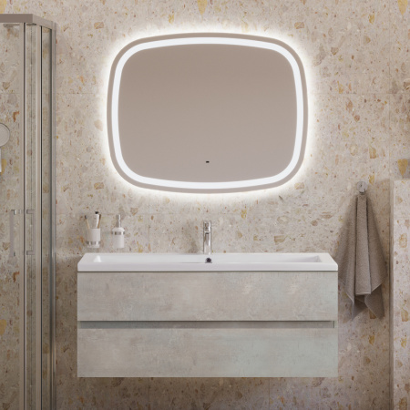 Тумба с раковиной подвесная CEZARES MOLVENO 46 120 Beton, раковина белая CZR-8070-120 Тумба с раковиной подвесная CEZARES MOLVENO 46 120 Beton, раковина белая CZR-8070-120