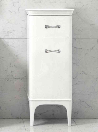 PRADO Шкаф напольный с одним выдвижным ящиком и одной распашной дверкой PRADO-1100-AC-PC-BL Bianco Lucido,450x350x1100