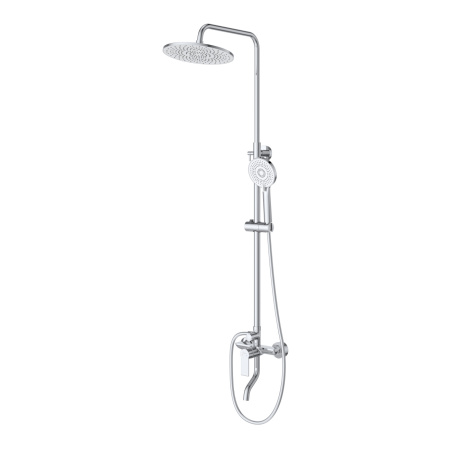 Душевая стойка со смесителем и изливом BelBagno AURORA-VSCM-CRM