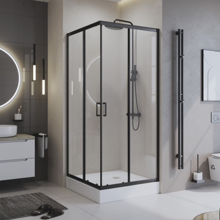 Душевой уголок BelBagno UNO-195-A-2-90-C-NERO Душевой уголок BelBagno UNO-195-A-2-90-C-NERO