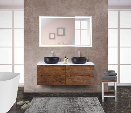 Тумбы со столешницей подвесная BelBagno ETNA 140 Rovere Moro