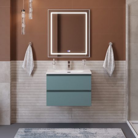 Тумба с раковиной подвесная BelBagno KRAFT 39 70 Голубой Матовый, раковина BB-8099-3-70