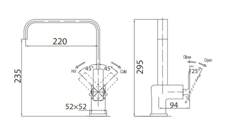 TICINO TIC-LAM-CRM Смеситель для кухни_001