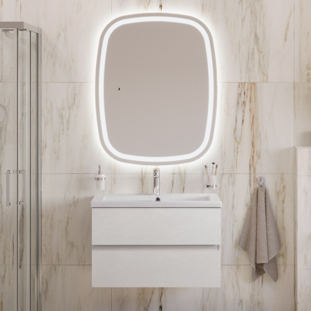 Тумба с раковиной подвесная CEZARES MOLVENO 46 80 Bianco Ghiaccio, раковина белая CZR-8070-80 Тумба с раковиной подвесная CEZARES MOLVENO 46 80 Bianco Ghiaccio, раковина белая CZR-8070-80