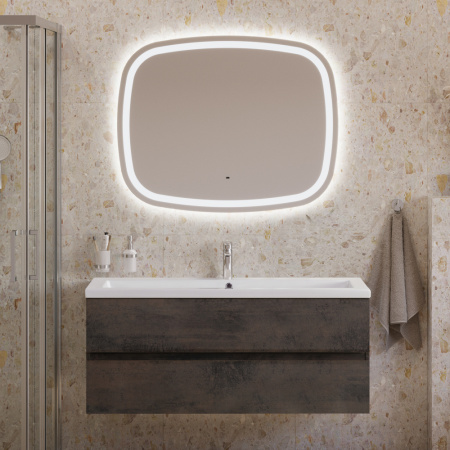 Тумба с раковиной подвесная CEZARES MOLVENO 46 120 Ossido, раковина белая  CZR-8070-120