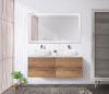 Тумба со столешницей EK-140-2-BL подвесная BelBagno KRAFT 140 Rovere Tabacco