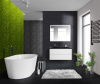 Тумба с раковиной подвесная BelBagno ALBANO 100 Bianco Lucido, раковина чёрная Тумба с раковиной подвесная BelBagno ALBANO 100 Bianco Lucido, раковина чёрная