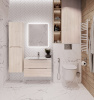 Тумба с раковиной подвесная BelBagno ETNA 70 Rovere Grigio, раковина белая Тумба с раковиной подвесная BelBagno ETNA 70 Rovere Grigio, раковина белая