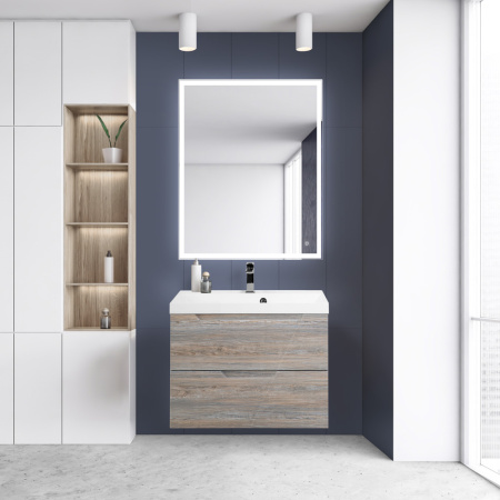 Тумба с раковиной подвесная BelBagno VITTORIA 70 Pino, раковина белая