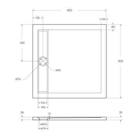 TRAY-BB-DUE-A-90-4-W0
