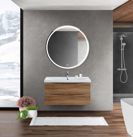 Тумба с раковиной подвесная BelBagno MARINO-CER 100 Rovere Rustico, раковина белая