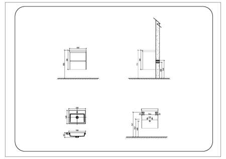База под раковину подвесная BelBagno PIETRA MINI-500-2C-SO-SCM Stucco Cemento