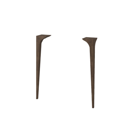 Ножки для шкафчика, комплект 2 штуки, высота 47 см, дерево CEZARES PORTOFINO 40321 Noce