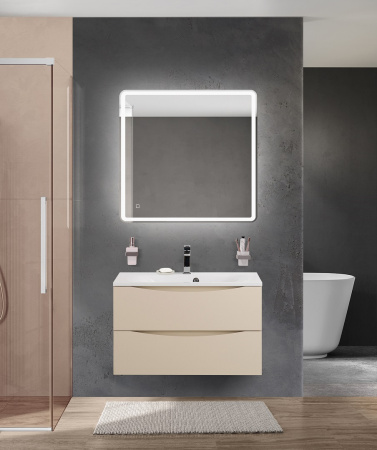 Тумба с раковиной подвесная BelBagno MARINO 80 Crema Opaco, раковина белая BB800/450-LV-MR-FT