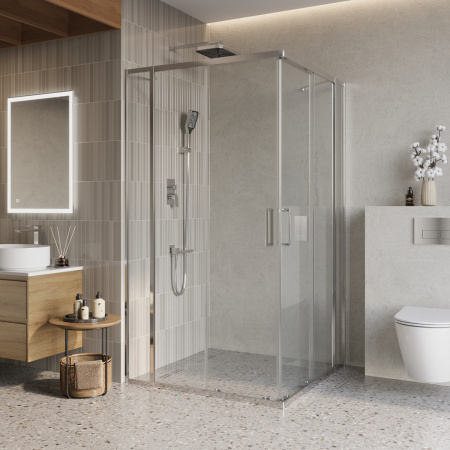 Душевой уголок BelBagno LUCE-A-22-80+20-C-Cr Душевой уголок BelBagno LUCE-A-22-80+20-C-Cr