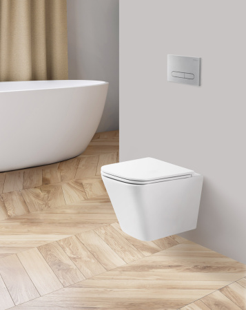 Унитаз подвесной безободковый с сиденьем BelBagno ARDENTE-R BB520CHR/SC