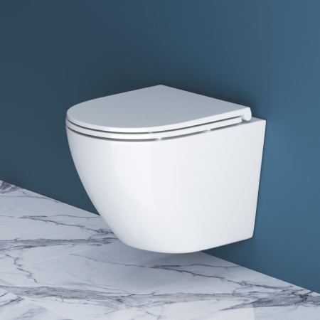 Унитаз подвесной безободковый BelBagno SFERA-R BB046CHR