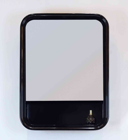 PRADO Зеркальный шкаф с одной распашной дверью, тремя полками PRADO-SPC-550-1A-NL Nero Lucido, 550x130x730