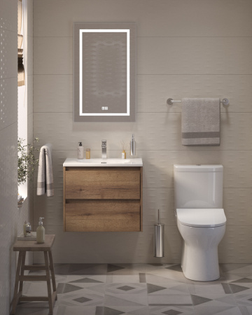 Тумба с раковиной подвесная BelBagno KRAFT 39 60 Rovere Tabacco, раковина белая BB-8099-3-60