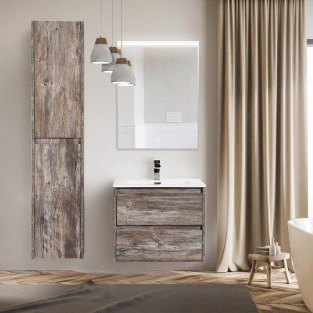 Тумба с раковиной подвесная BelBagno KRAFT 70 Pino Pasadena, раковина белая