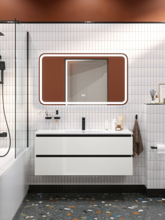 Тумба с раковиной подвесная CEZARES PLANE 120 Bianco Lucido, раковина белая CZR-8002-120 Тумба с раковиной подвесная CEZARES PLANE 120 Bianco Lucido, раковина белая CZR-8002-120