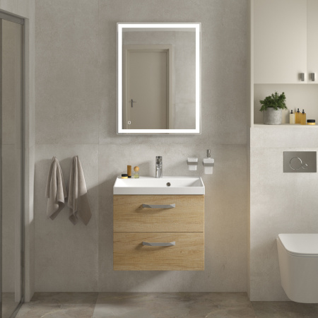 Тумба с раковиной подвесная BelBagno AURORA 70 Rovere Nebrasca Nature, раковина белая Тумба с раковиной подвесная BelBagno AURORA 70 Rovere Nebrasca Nature, раковина белая
