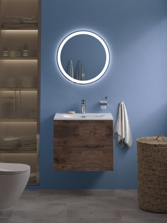 Тумба с раковиной подвесная BelBagno ETNA 60 Rovere Moro, раковина белая BB-8099-60