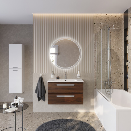 Тумба с раковиной подвесная CEZARES ECO-CER-N 80 Орех шоколад Софт, раковина белая CZR-8095-80 Тумба с раковиной подвесная CEZARES ECO-CER-N 80 Орех шоколад Софт, раковина белая CZR-8095-80