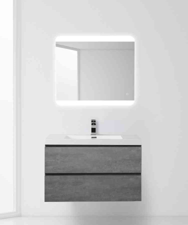 База под раковину подвесная BelBagno LUCE-900-2C-SO-SCM Stucco Cemento