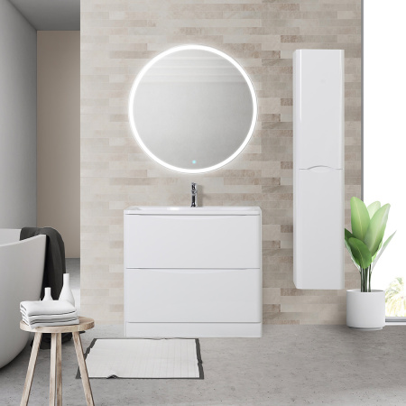 Тумба с раковиной напольная BelBagno ACQUA 100 Bianco Lucido, раковина белая